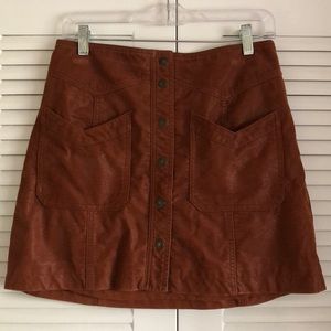 Free People Suede Skirt